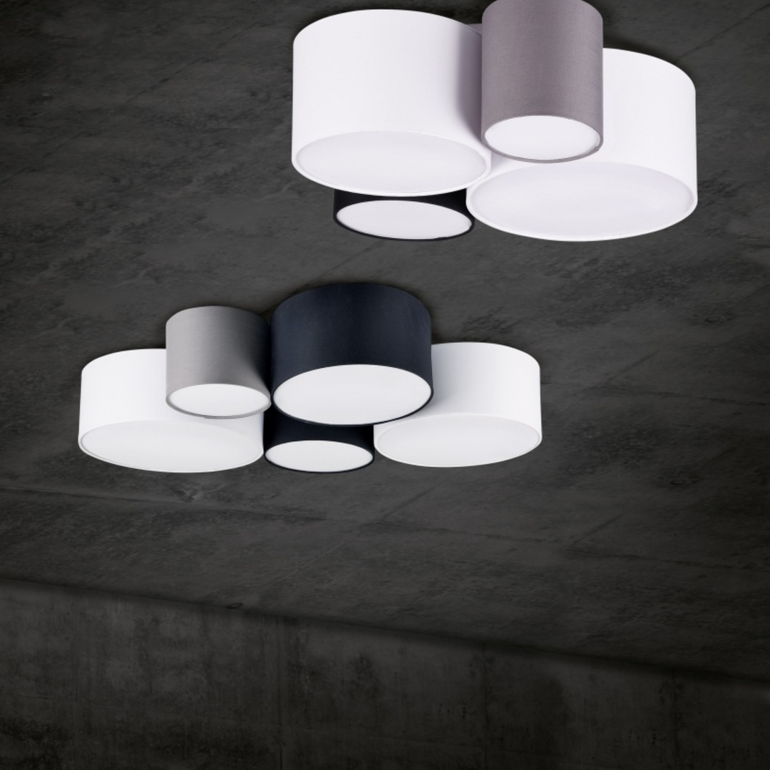 Hotel taklampe 5 lys - Multifarge-Taklamper-Trio Lighting-Hvit / Grå / Svart-Trl__693900517-Lightup.no