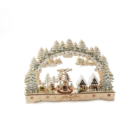 Juleby-silhuett i tre-Julebelysning dekor og pynt-Konstsmide-Natur-3241-100-Lightup.no