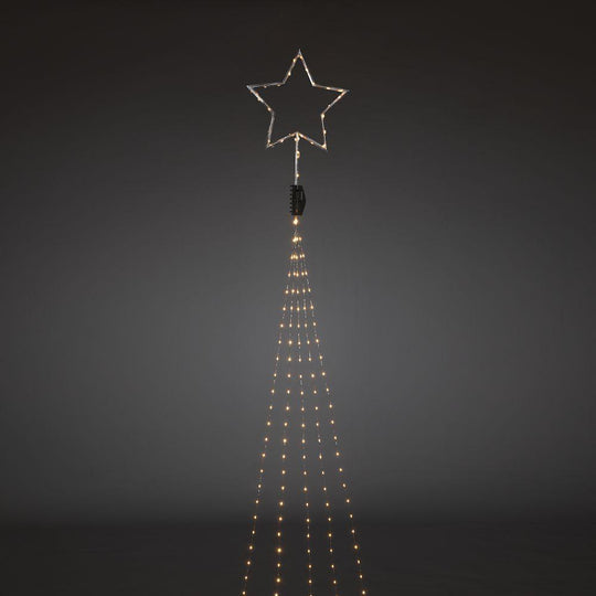 Juletrebelysning med toppstjerne 274 Led-Julebelysning juletrelys og slynger-Konstsmide-Sølv-6315-890-Lightup.no