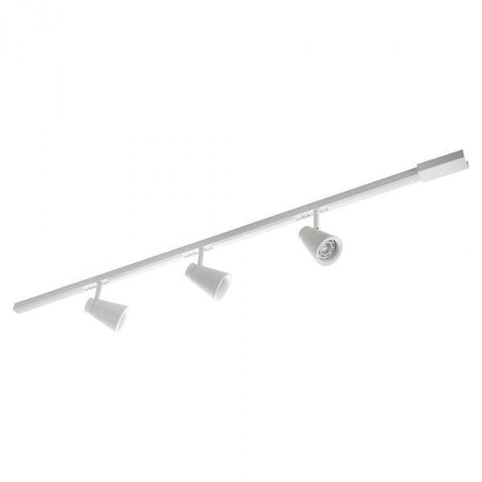 Komplett Zip Zoom 3x6W m/endetilkobling - matthvit-Zip spotskinne-Sg Armaturen As-Hvit-3204501*1-Lightup.no