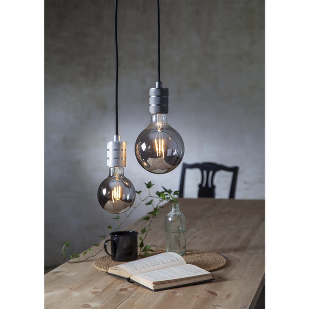 LED-pære 1,8W plain smoke 125mm-LED-pære E27 sokkel-Star Trading-Røyk-355-83-Lightup.no