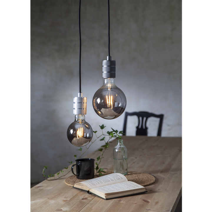 LED-pære 1,8W plain smoke 125mm-LED-pære E27 sokkel-Star Trading-Røyk-355-83-Lightup.no