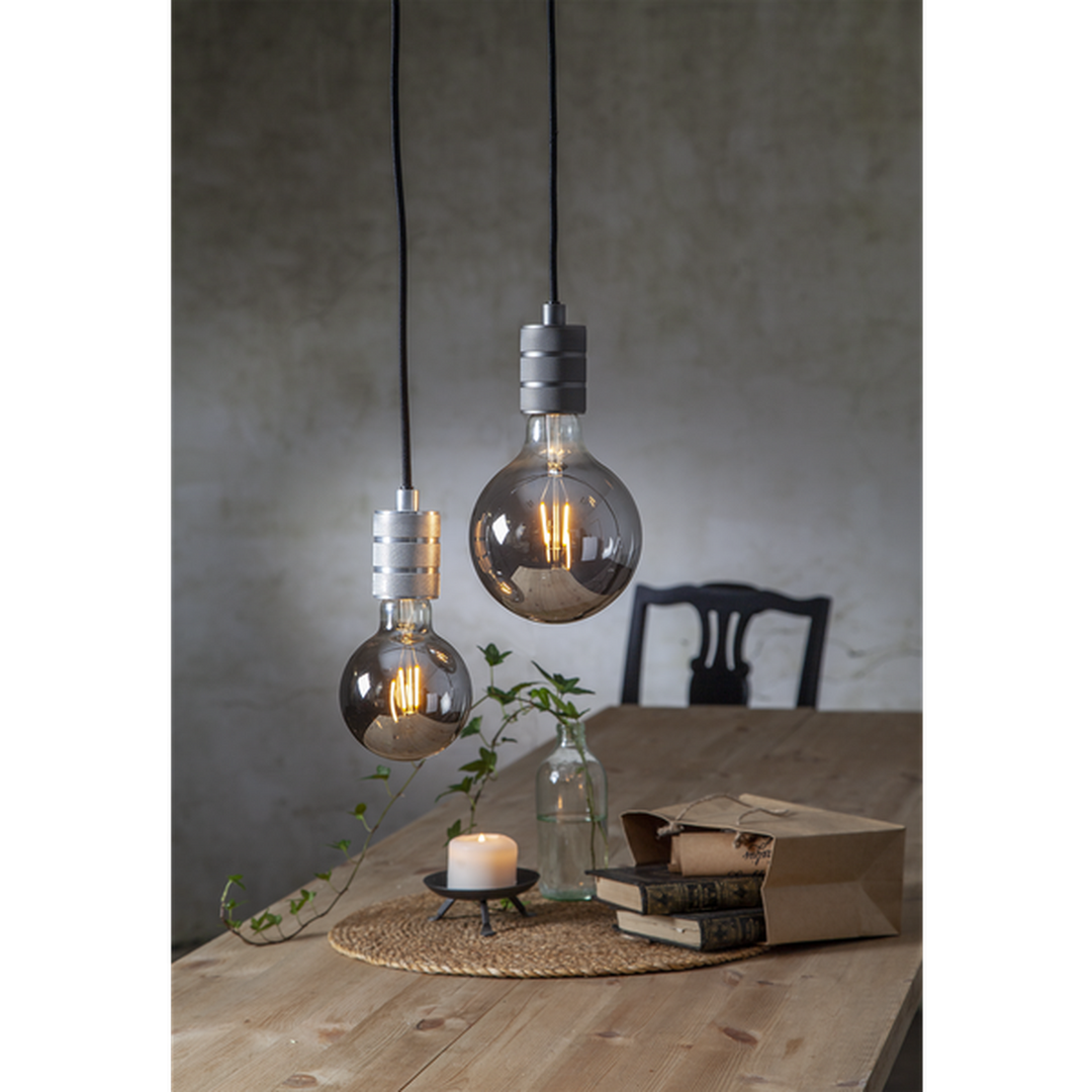 LED-pære 1,8W plain smoke 95mm-LED-pære E27 sokkel-Star Trading-Røyk-355-82-Lightup.no