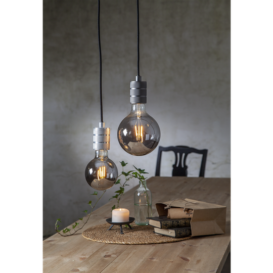 LED-pære 1,8W plain smoke 95mm-LED-pære E27 sokkel-Star Trading-Røyk-355-82-Lightup.no