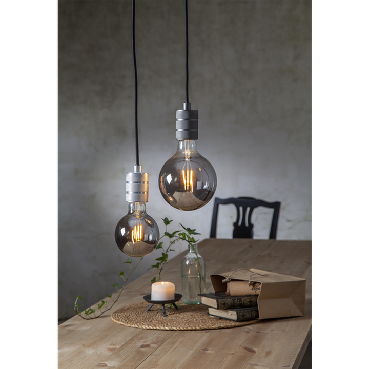 LED-pære 1,8W plain smoke 95mm-LED-pære E27 sokkel-Star Trading-Røyk-355-82-Lightup.no