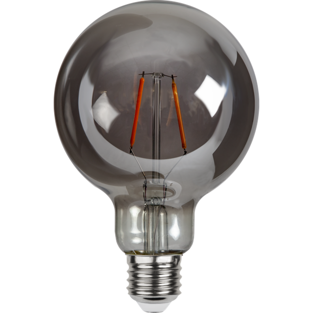 LED-pære 1,8W plain smoke 95mm-LED-pære E27 sokkel-Star Trading-Røyk-355-82-Lightup.no