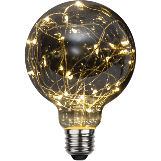 LED-pære smokey med små lys E27 (1,5W)-LED-pære E27 sokkel-Star Trading-Røyk-363-34-Lightup.no