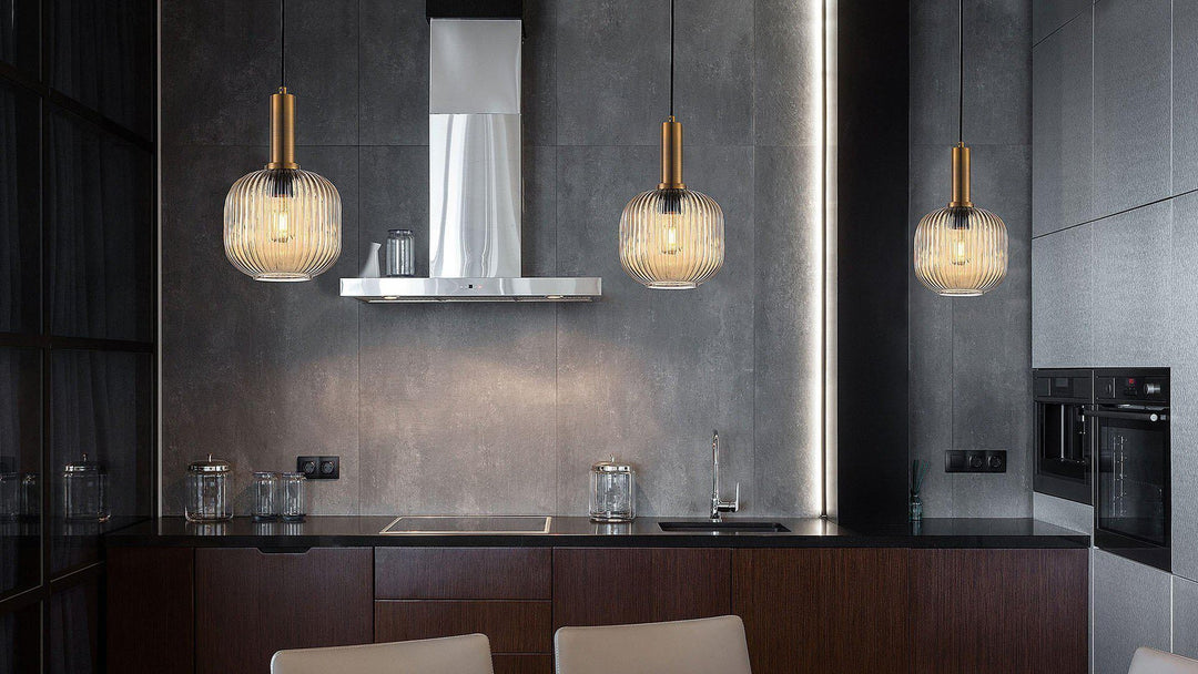 Lantern takpendel - Messing/Amberfarget glass-Takpendler-Design by Grönlund-Messing / Amber-19420-52-Lightup.no