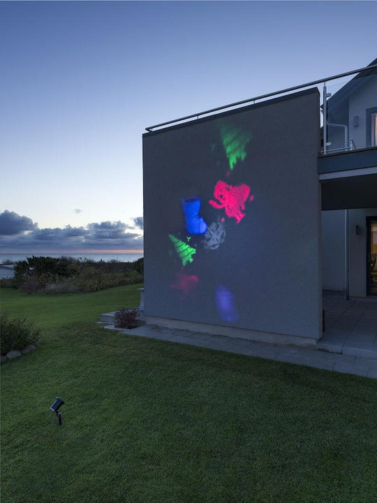 Laserlampe fargede julemotiv IP44 utendørs-Julebelysning dekor og pynt ute-Konstsmide-4542-500-Lightup.no