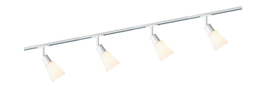Link Cole 1,8 meter spottskinne med 4 spotter - Hvit-Link spotskinne-Nordlux-Hvit-2110589901+2112859901-Lightup.no