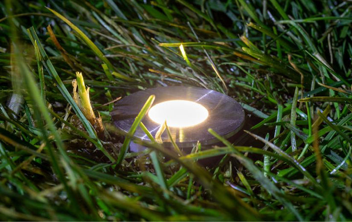 Luna mini uplight utendørs 1,5W 3000 Kelvin IP67 - Rustfritt stål-Utebelysning uplight-Sg Armaturen As-Stål-3102012-Lightup.no