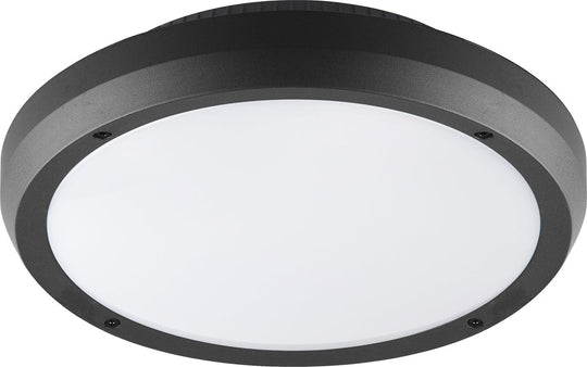 Luno taklampe 30 cm utendørs IP65 13W 3000K IK6 - Grafitt grå-Utebelysning taklampe-NorDesign-Grafitt-3258678-Lightup.no