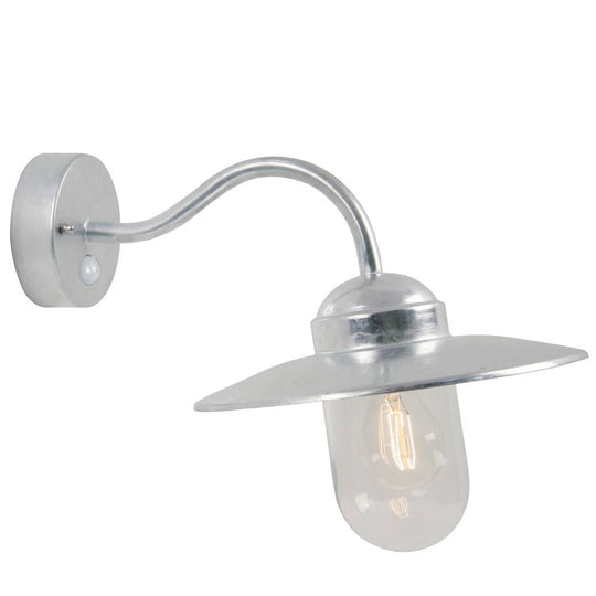 Luxembourg vegglampe utendørs E27 IP54 m/sensor - Galvanisert stål-Utebelysning vegg klassisk-Nordlux-Galvanisert-22661031-Lightup.no