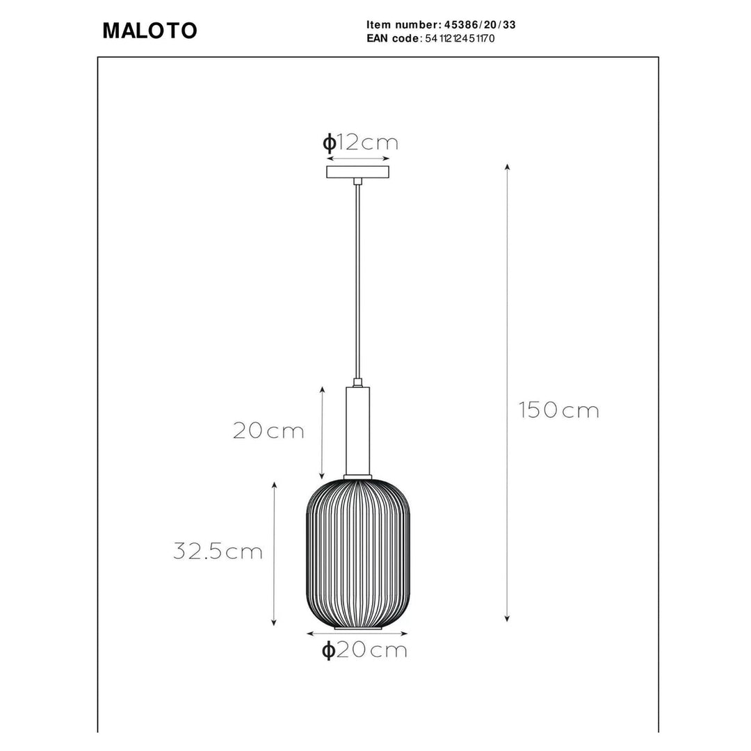 Maloto takpendel 20 - Grønn-Takpendler-Lucide-Grønn-LC45386/20/33-Lightup.no