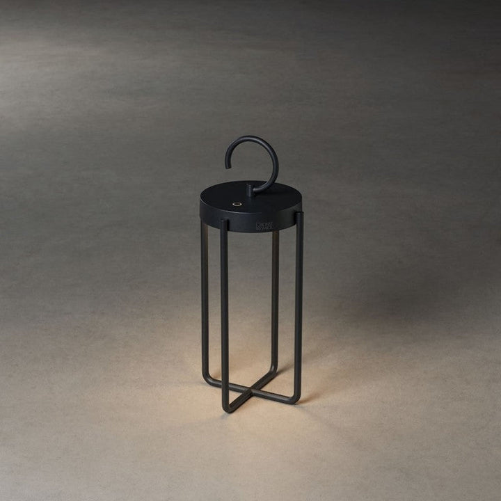 Manorola lanterne bord/gulv 39 cm IP54 oppladbar - Svart-Utebelysning Hagebelysning-Konstsmide-Svart-7820-750-Lightup.no