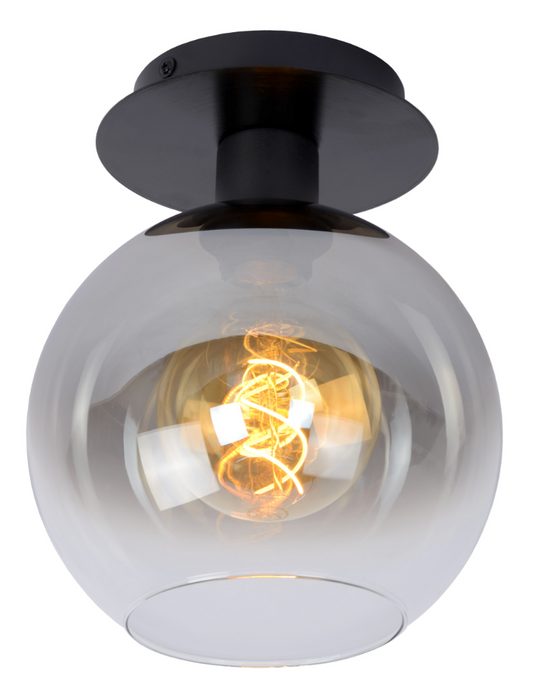 Marius taklampe - røykfarget/Svart-Taklamper-Lucide-Svart / Røyk-LC74114/01/30-Lightup.no