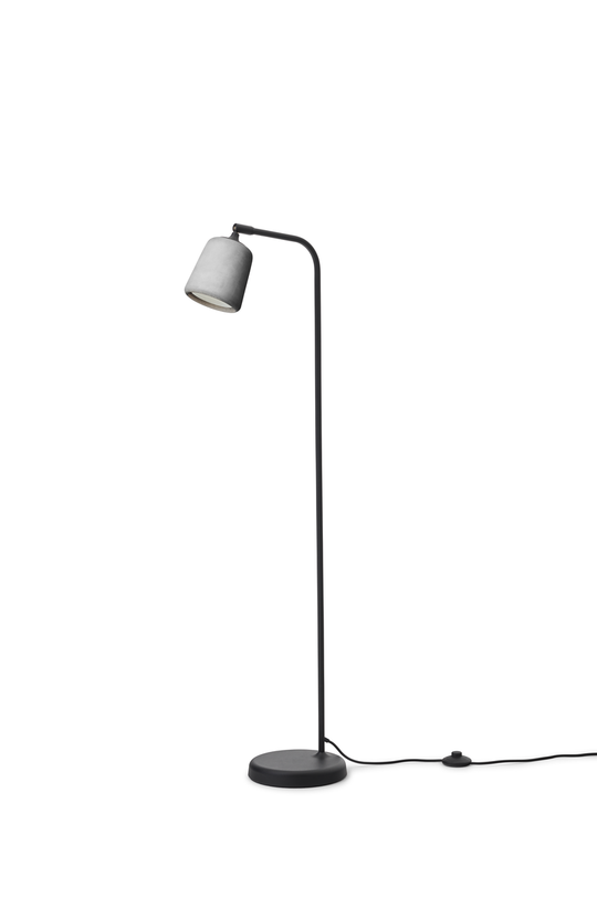 Material Gulvlampe - Lys Grå Betong-Gulvlamper-New Works-Grå-Nes__21415-Lightup.no