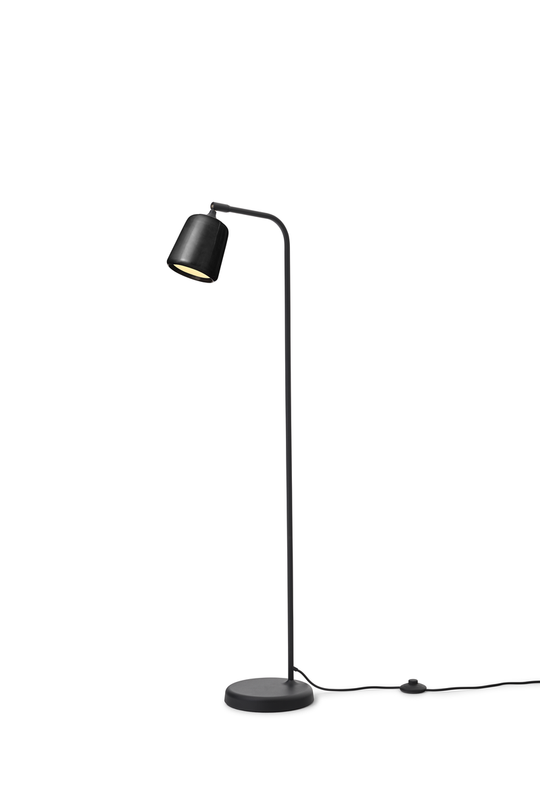Material Gulvlampe - Svart Marmor-Gulvlamper-New Works-Svart-Nes__21418-Lightup.no