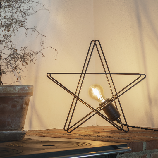 Metallstjerne 36 cm - Svart-Julebelysning adventstjerne-Konstsmide-3548-737-Lightup.no