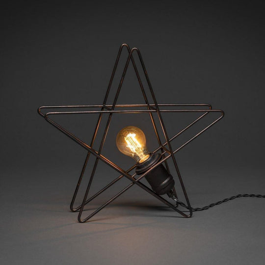 Metallstjerne 36 cm - Svart-Julebelysning adventstjerne-Konstsmide-3548-737-Lightup.no