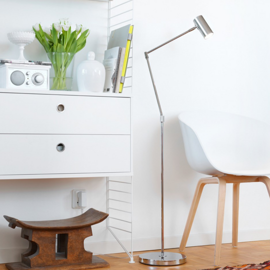 Minipoint gulvlampe Flex - Krom-Gulvlamper-Örsjö-Krom-GX225-20-G-Lightup.no