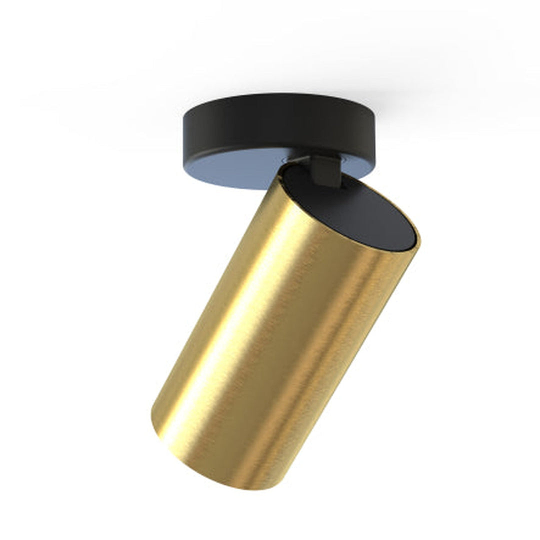 Mono enkel takspot - Svart/Messingfarget-Taklamper-Nowodvorski-Svart / Messing-N-7778-Lightup.no