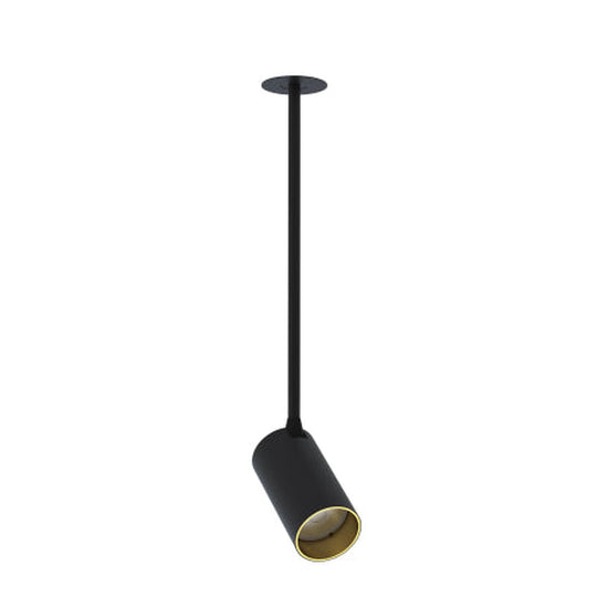 Mono medium lang enkel innfelt takspot - Svart/Gullfarget-Taklamper-Nowodvorski-Svart / Gull-N-7681-Lightup.no