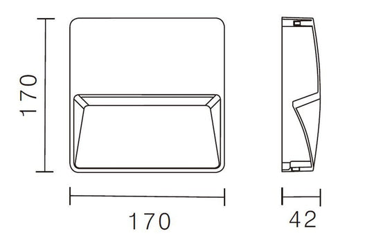 Montego 170 vegglampe utendørs 6,4W IP65 Dimbar 3000/4000K CS - Antrasitt-Utebelysning vegg opp og ned-NorDesign-Antrasitt-205040120-Lightup.no