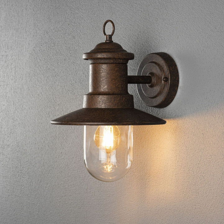 Napoli vegglampe utendørs IP44 - Rust farget-Utebelysning vegg klassisk-Konstsmide-Rust-7346-970-Lightup.no