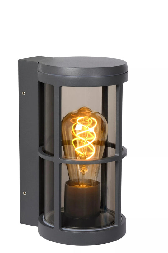 Navi vegglampe utendørs IP54 E27 - Antrasitt-Utebelysning vegg klassisk-Lucide-Antrasitt-LC27802/01/29-Lightup.no