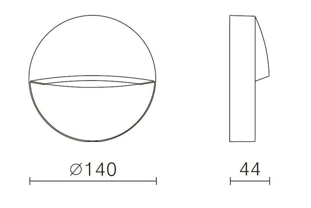 Nerine 140 vegglampe utensdørs 3,2W coloure switch 3000/4000K IP65 - Antrasitt grå-Utebelysning vegg opp og ned-NorDesign-Antrasitt-205030120-Lightup.no