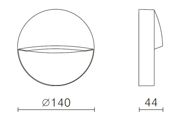 Nerine 140 vegglampe utensdørs 3,2W coloure switch 3000/4000K IP65 - Antrasitt grå-Utebelysning vegg opp og ned-NorDesign-Antrasitt-205030120-Lightup.no