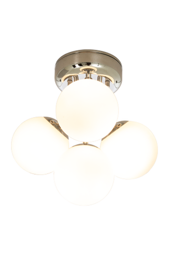 Nicosia taklampe baderom IP44 - Hvit/Krom-Taklamper-Aneta Lighting-Krom / Opal-16020-20-Lightup.no