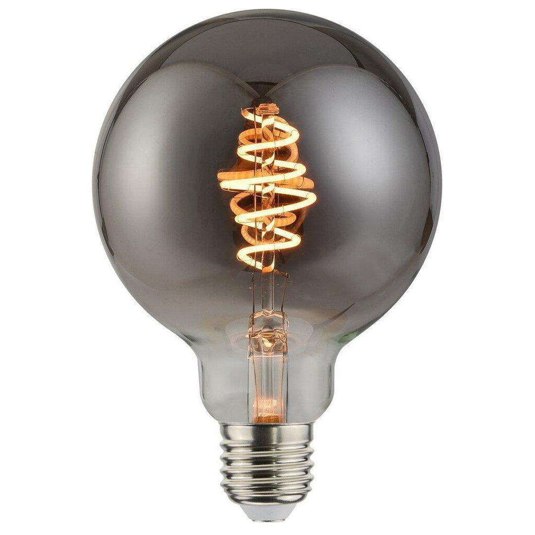 Nordlux E27 globe spiral filament 5W 1800K 95 mm dimbar - Smoke-LED-pære E27 sokkel-Nordlux-2080192747-Lightup.no
