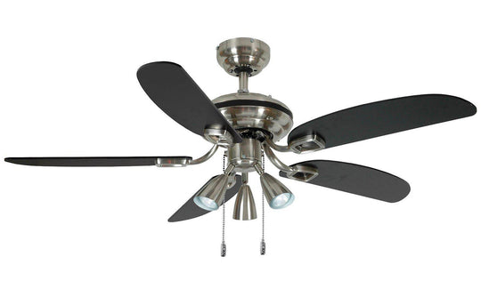 Orion mini takvifte GU10 - Nikkel/Svart blad-Vifter-Texa Design-Svart-A42-1N-Lightup.no