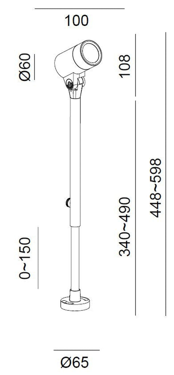 Oz K1 justerbar vegglampe utendørs spot IP65 GU10 - Svart-Utebelysning uplight-NorDesign-Svart-574490105-Lightup.no