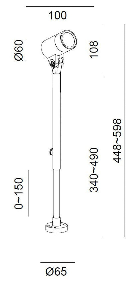 Oz K1 justerbar vegglampe utendørs spot IP65 GU10 - Svart-Utebelysning uplight-NorDesign-Svart-574490105-Lightup.no