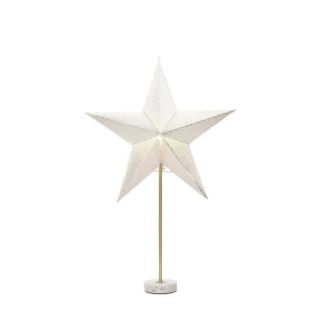 Papirstjerne med marmor-Julebelysning adventstjerne-Konstsmide-Sølv-1760-320-Lightup.no