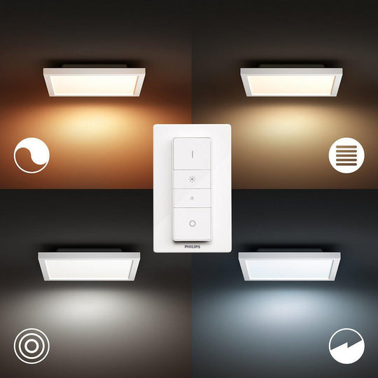Philips Hue Aurelle square taklampe - White Ambiance-Taklamper-Philips Hue-Hvit-929003099201-Lightup.no