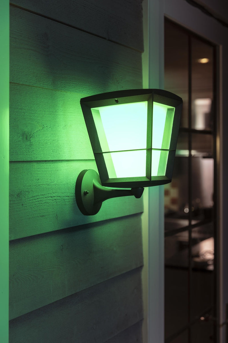 Philips Hue Econic utendørs vegg 2 white ambiance & color luminairs-Utebelysning vegg veggskjold-Philips Hue-Svart-915005732101-Lightup.no