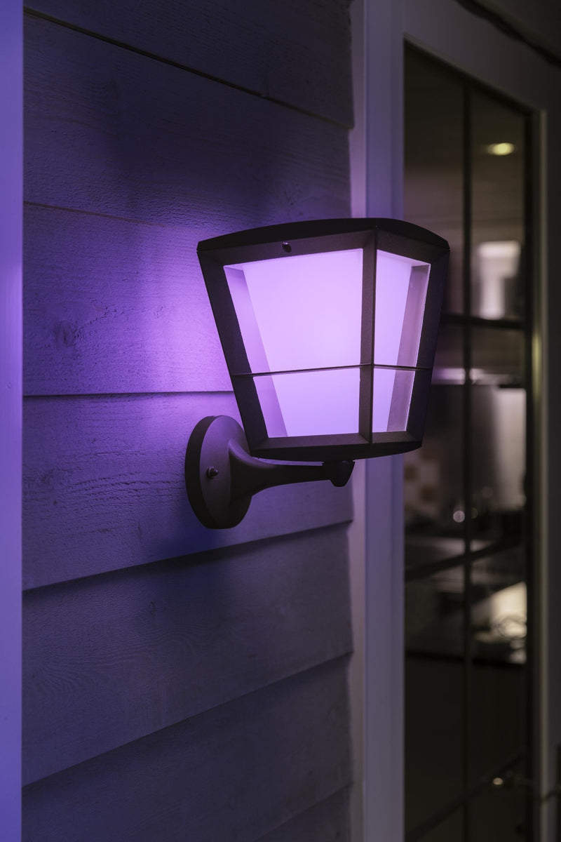 Philips Hue Econic utendørs vegg 2 white ambiance & color luminairs-Utebelysning vegg veggskjold-Philips Hue-Svart-915005732101-Lightup.no