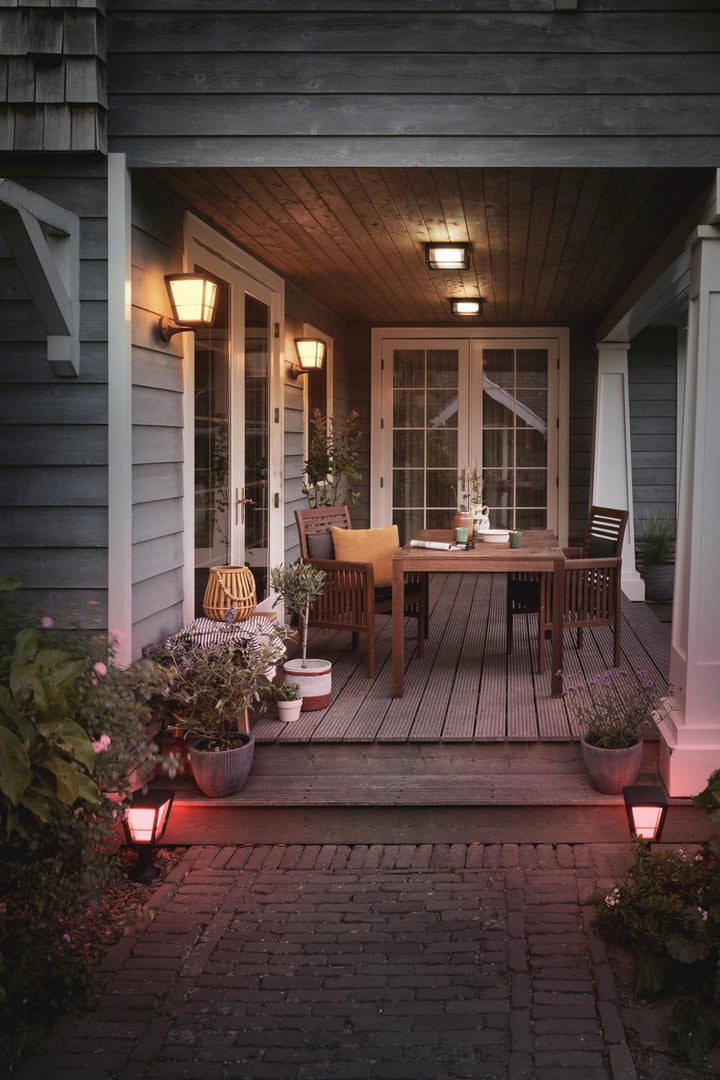 Philips Hue Econic utendørs vegg 2 white ambiance & color luminairs-Utebelysning vegg veggskjold-Philips Hue-Svart-915005732101-Lightup.no