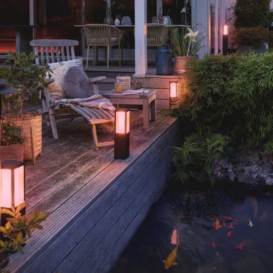 Philips Hue Impress pullert white ambiance & color luminaires-Utebelysning pullert-Philips Hue-Svart-915005731001-Lightup.no