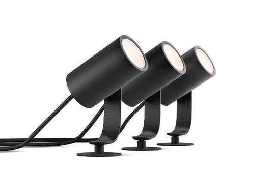 Philips Hue Outdoor Lily Spike 3x8W uplight basekit, antrasitt-Utebelysning spyd-Philips Hue-Grå-915005629701-Lightup.no