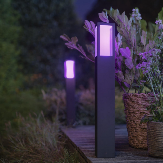 Philips Hue Post pullert white ambiance & color luminaires-Utebelysning pullert-Philips Hue-Svart-915005731101-Lightup.no