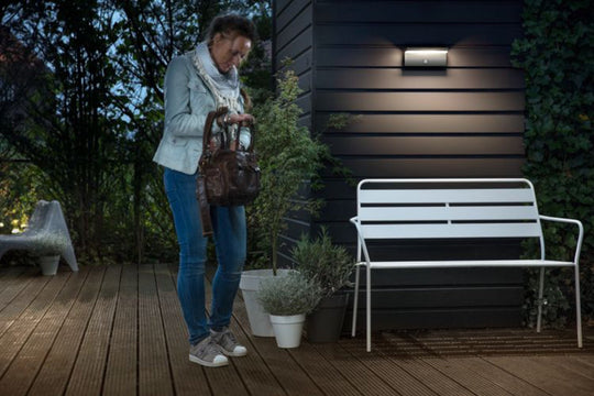 Philips myGarden Bustan vegglampe utendørs IP44 2x4,5W LED m/bevegelses sensor IR - Antrasitt-Utebelysning vegg opp og ned-Philips-Antrasitt-915005378401-Lightup.no