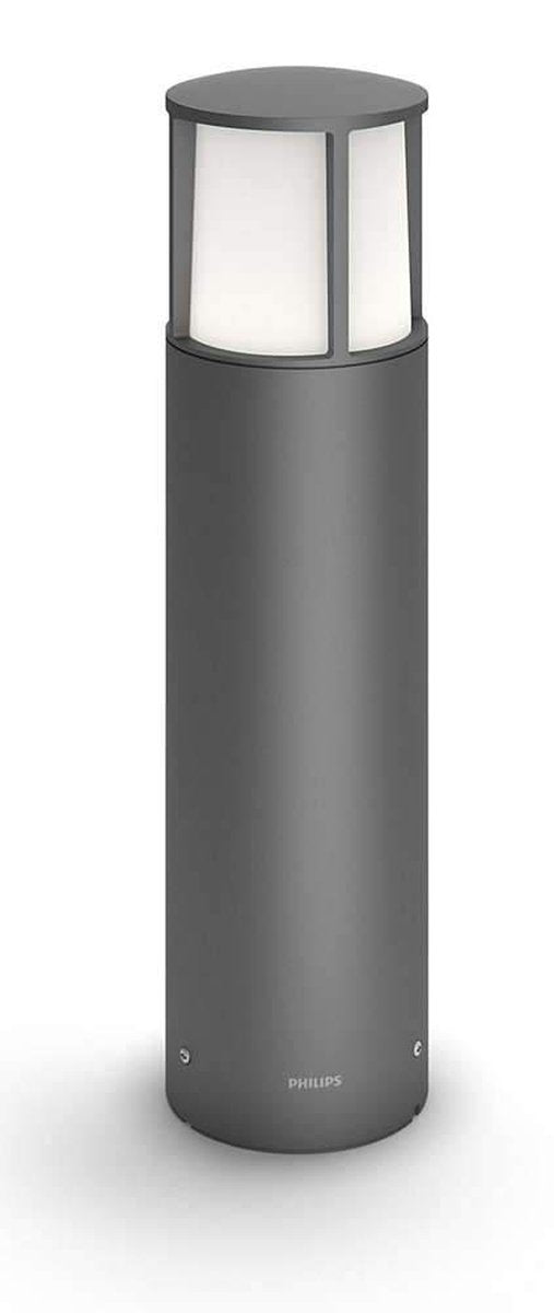 Philips myGarden Stock LED pullert mini, antrasitt-Utebelysning pullert-Philips-Grå-915005194601-Lightup.no