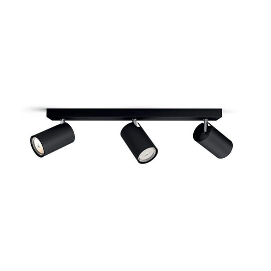 Philips myLiving Kosipo takspot 3, matt Svart-Taklamper-Philips-Svart-915005532101-Lightup.no