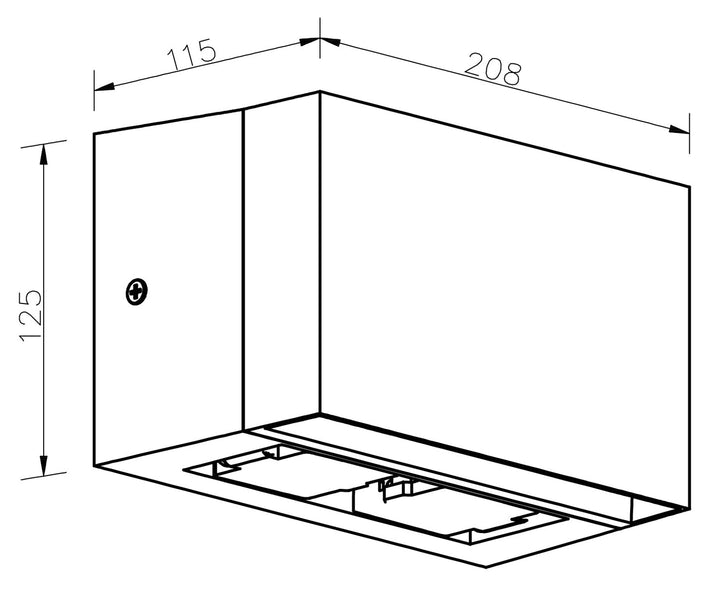 Rapido K2 vegglampe utendørs Opp/ned med stikkontakt 12W LED 3000K - Svart-Utebelysning vegg opp og ned-NorDesign-Svart-201400005-Lightup.no