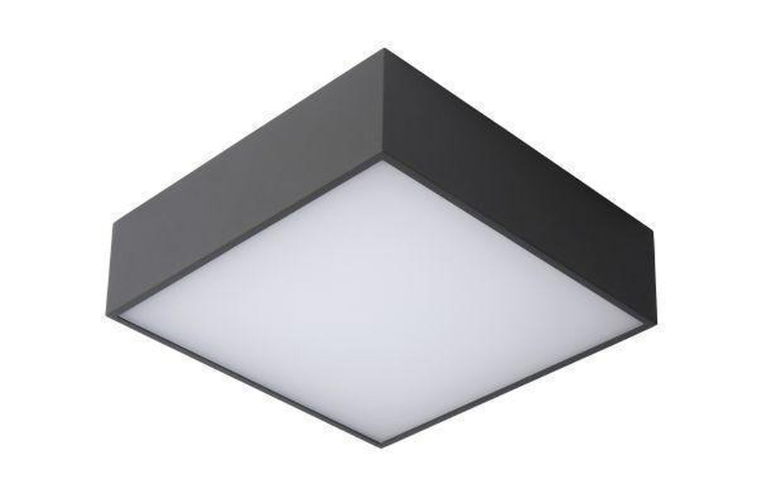 Roxane square taklampe IP54 10 watt 2700 Kelvin - Antrasitt-Taklamper-Lucide-Antrasitt-LC27816/10/29-Lightup.no